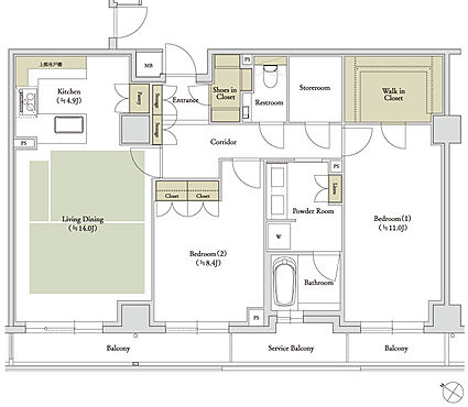 ザ・サンメゾン南山 間取り B