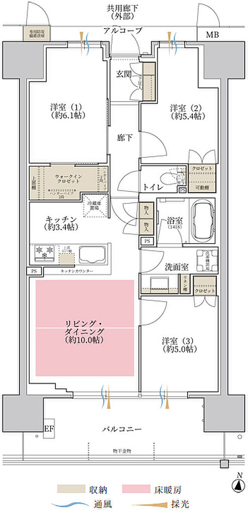 シーンズ神崎川 間取り B