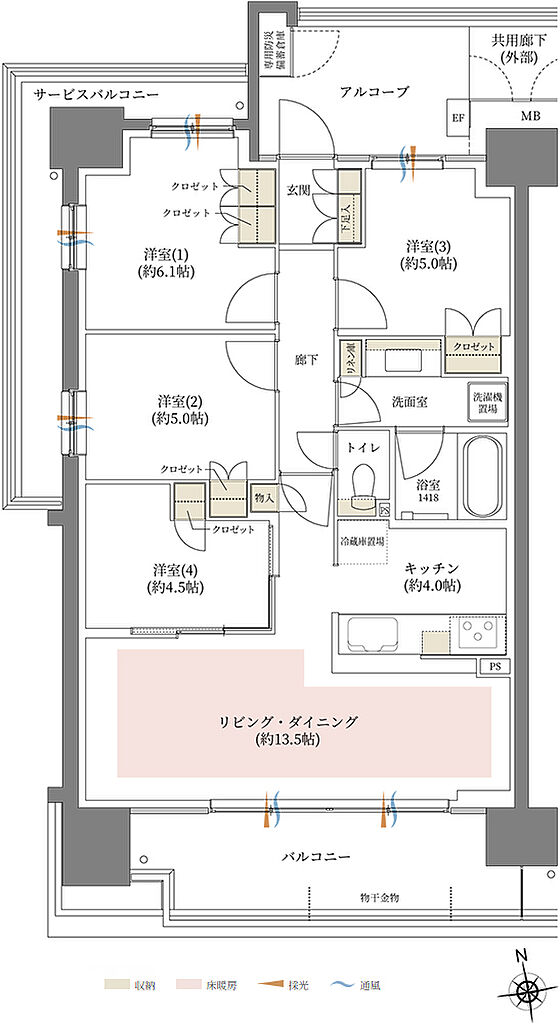 シーンズ関目高殿スクエアガーデン 間取り A