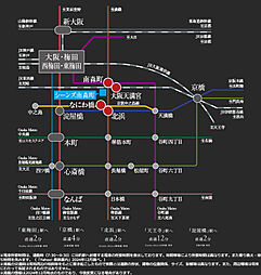 シーンズ南森町 アクセス図