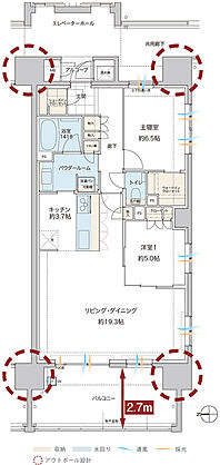 グランドオーク浦上テラス 間取り F【メニュープラン】