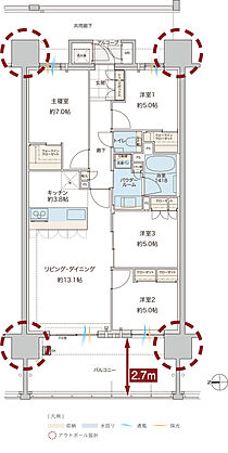 グランドオーク浦上テラス 間取り G