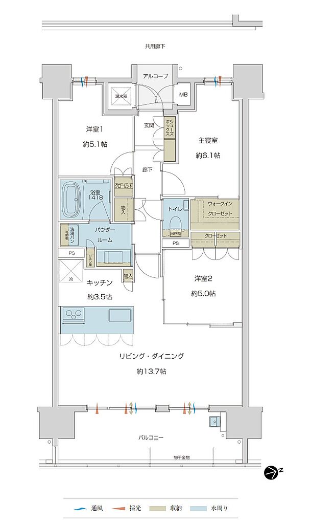 グランドオーク帯山 間取り D