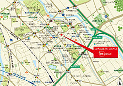 サングレート博多レクシアル 現地案内図