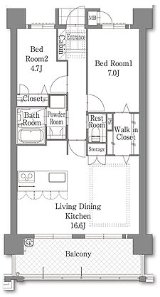 サングレート博多エクセラス 間取り B1