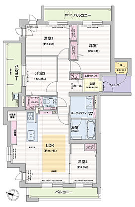 グランファーレ真駒内グランフォレスト 間取り J