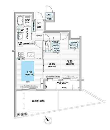 グランファーレ南郷13丁目駅前 間取り B1