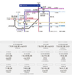 シエリアシティナゴヤドーム前矢田 アクセス図