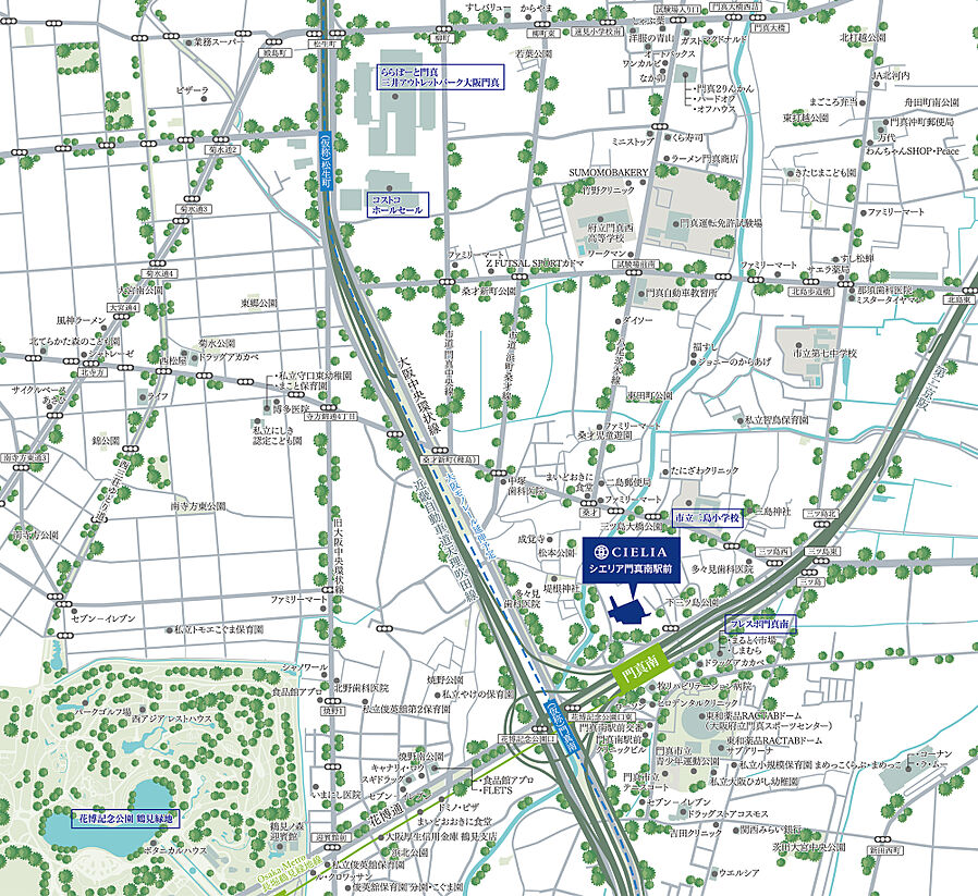 シエリア門真南駅前：案内図