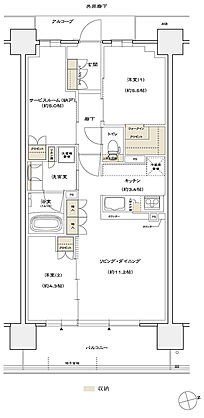 シエリア門真南駅前 間取り F