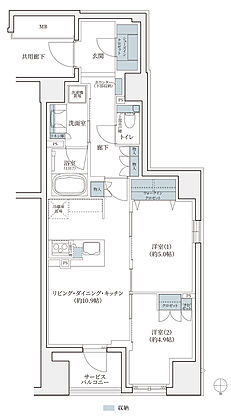 シエリア京都烏丸五条 間取り A