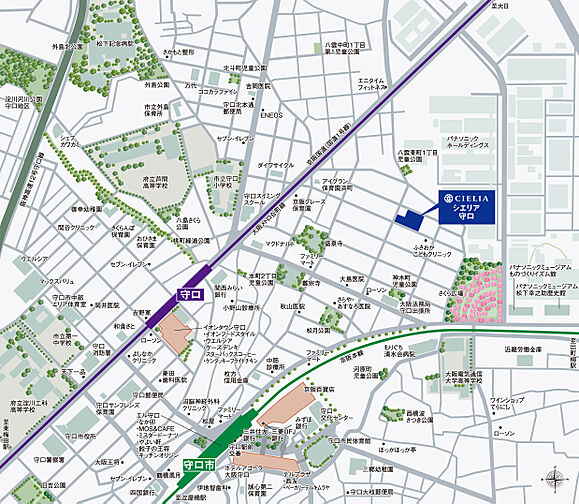 シエリア守口 現地案内図