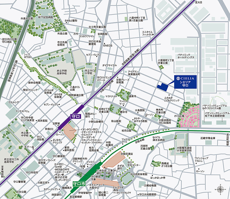 シエリア守口：案内図
