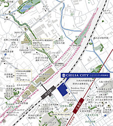 シエリアシティ吹田岸辺 現地案内図