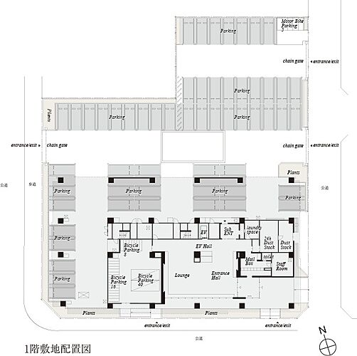 Tステージ豊田浄水arc. 1階敷地配置図