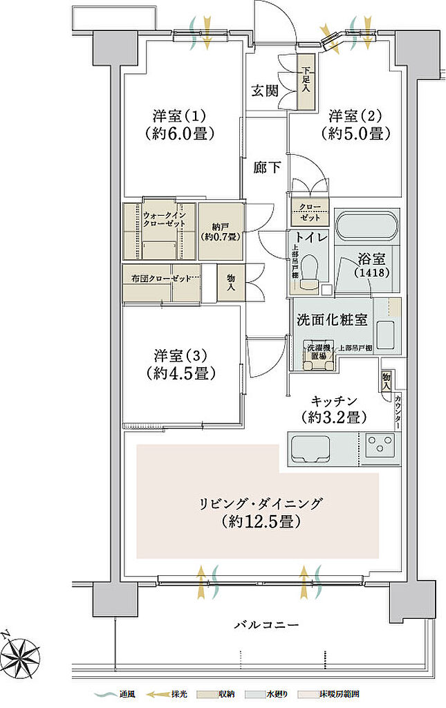 ドーミー ザ・テラス昭島 間取り B1