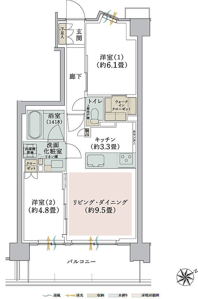 ドーミー ザ・テラス昭島 間取り D