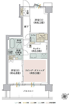 ドーミー ザ・テラス昭島 間取り D