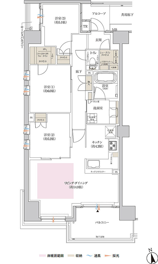 クレヴィアシティ神戸舞子駅前 間取り CA
