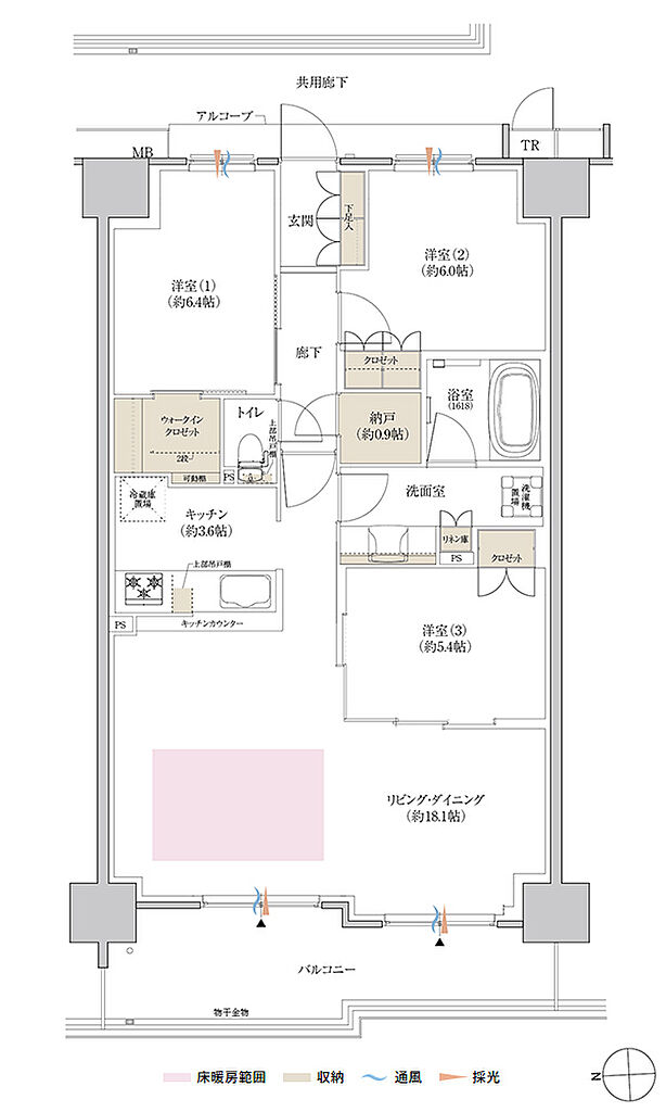 クレヴィアシティ神戸舞子駅前 間取り AB【MENU2】