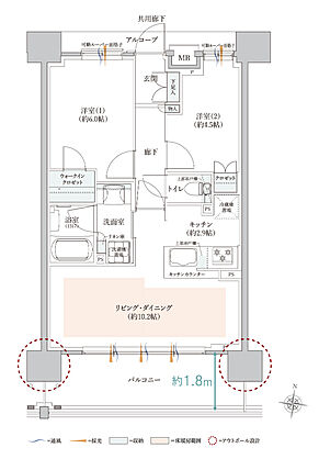 クレヴィアしぎの駅前 間取り C