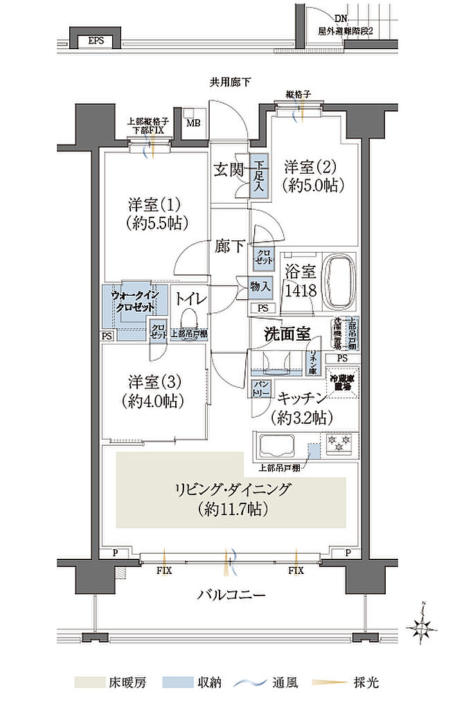クレヴィア練馬レジデンス 間取り I