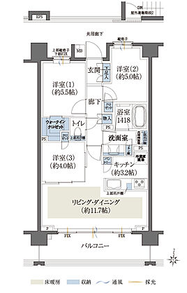 クレヴィア練馬レジデンス 間取り I