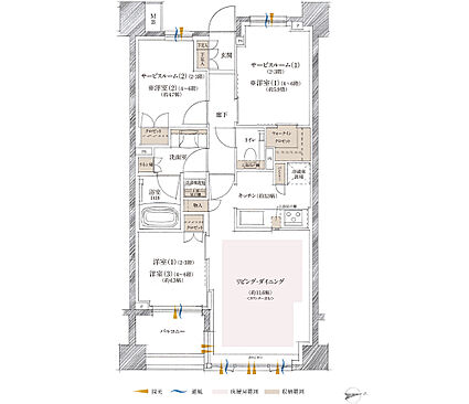 クレヴィア町屋レジデンス 間取り F