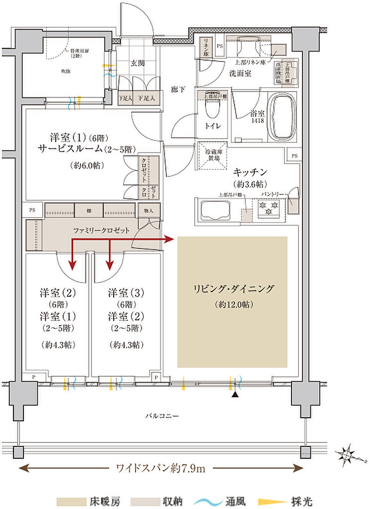 クレヴィア新川崎 間取り 【先着順】D