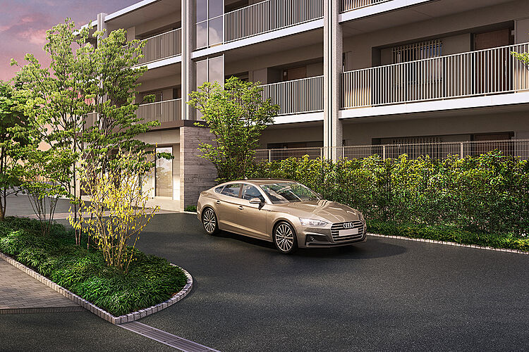 クレヴィア西国分寺 車路完成予想CG