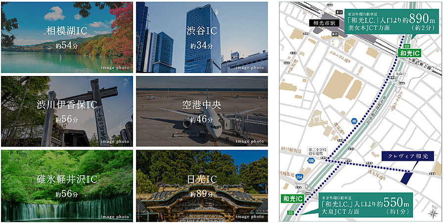 クレヴィア和光：交通図