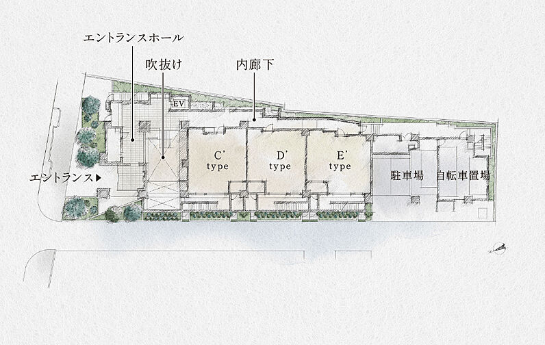 クレヴィア浜田山 共用部
