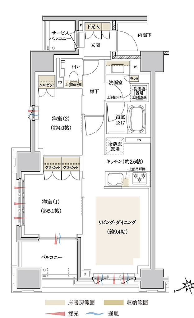 クレヴィア浜田山 間取り A