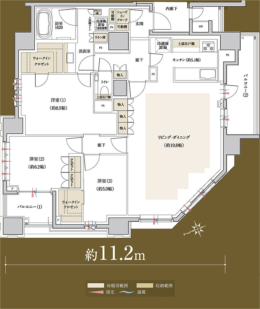 クレヴィア浜田山 間取り K