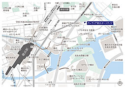 クレヴィア横浜ポートサイド 現地案内図
