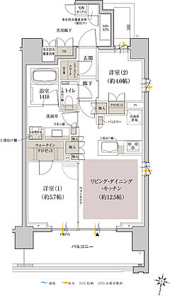 クレヴィア横浜ポートサイド 間取り A
