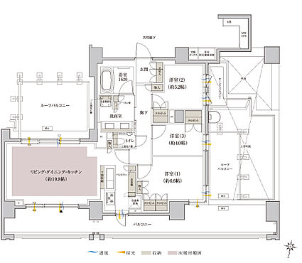クレヴィア横浜ポートサイド 間取り E