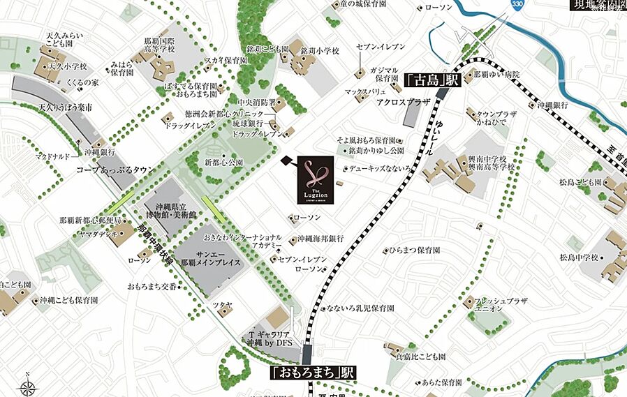 ザ・ラグジオン那覇新都心おもろまち：案内図