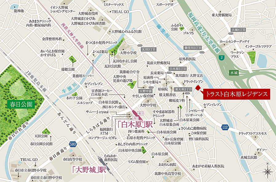 トラスト白木原レジデンス：案内図