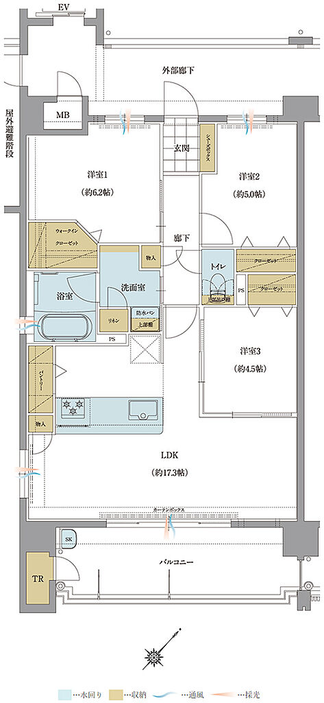 トラスト白木原レジデンス 間取り A