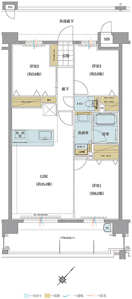 トラスト白木原レジデンス 間取り C