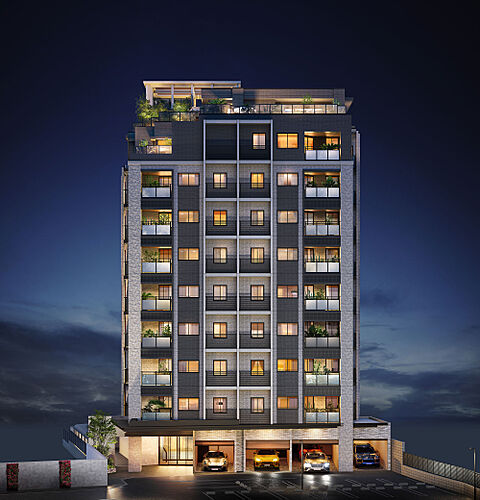 CLUB THE.HOUSE大橋テラス 外観北側正面完成予想CG