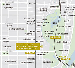 シティホームセントリック札幌中島公園 モデルルーム案内図