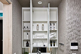 シティホームセントリック札幌中島公園 内部収納付三面鏡