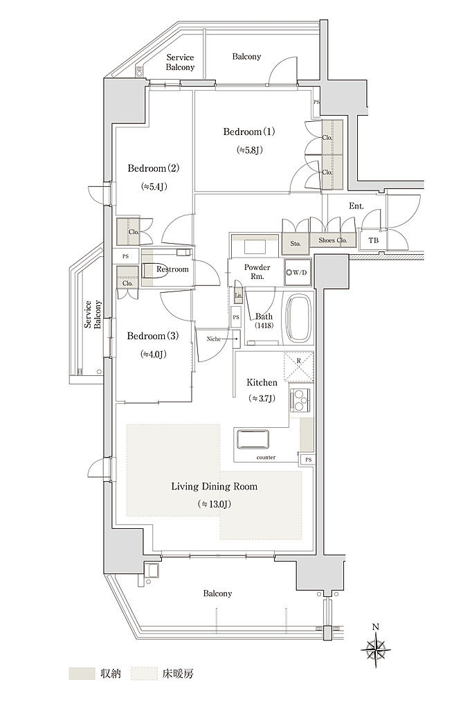 アネシア御器所 間取り A
