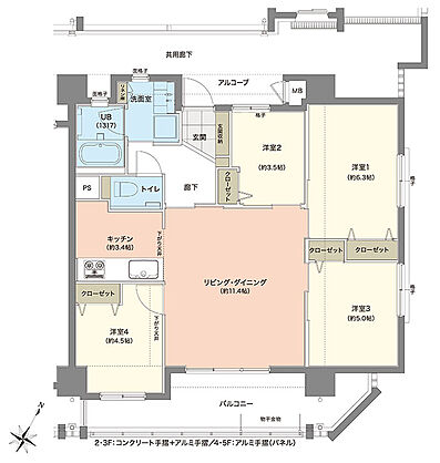 アーバンパレット美里仲原町 間取り D