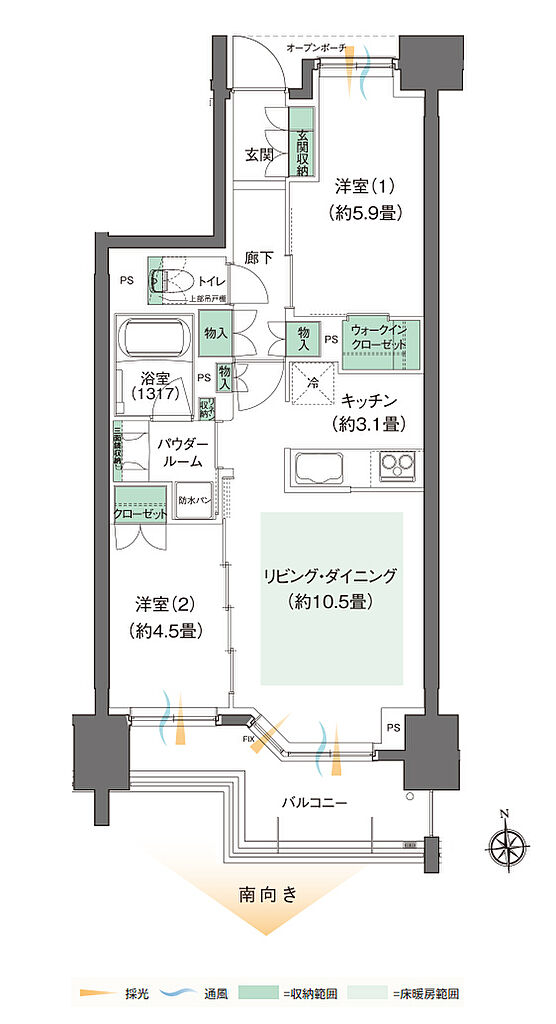 レジデンシャル仙台卸町 間取り C