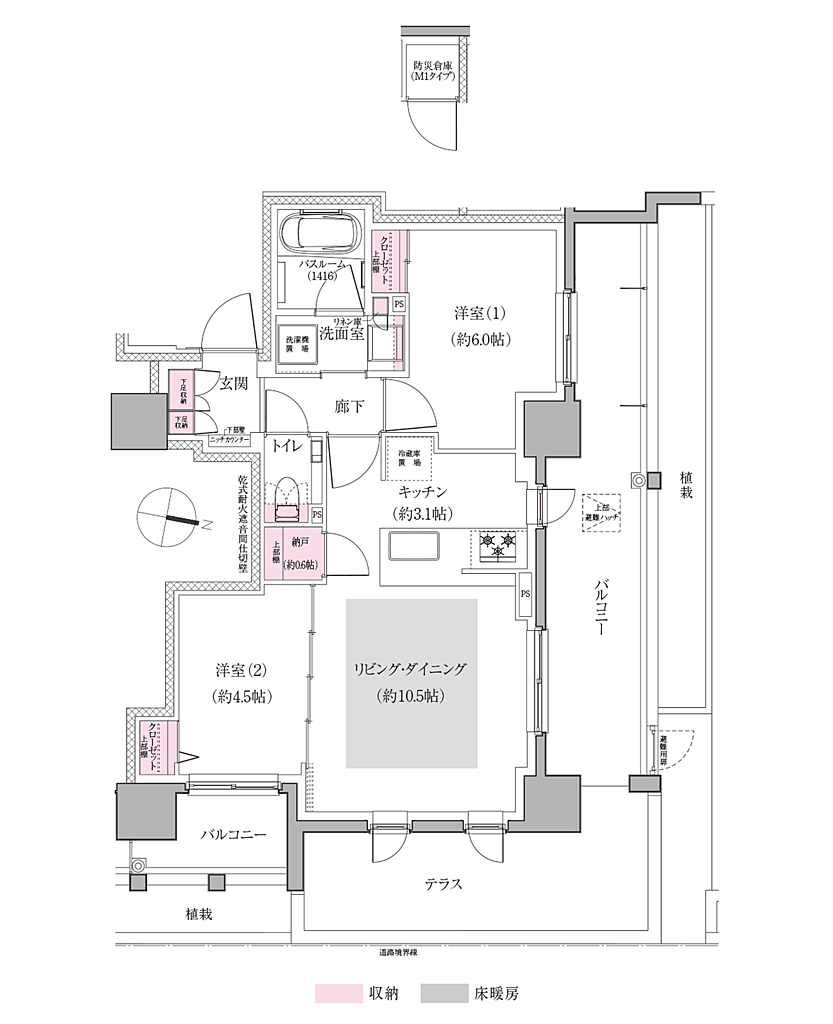 アルビオ・ステーション札幌桑園 間取り 【EAST】M1