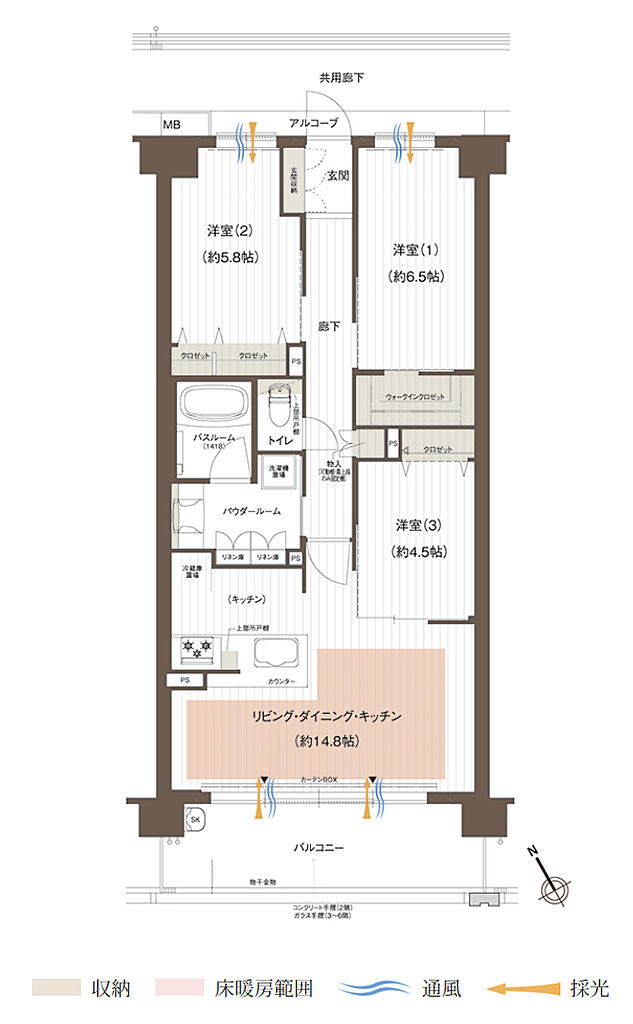プレサンス ロジェ 堅田レジデンス 間取り K