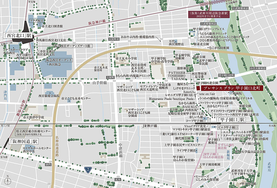 プレサンス グラン 甲子園口北町：案内図